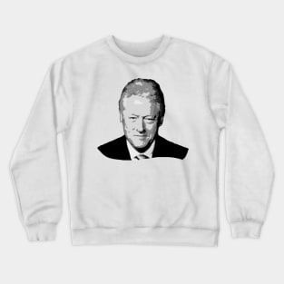 Bill Clinton Gryscale Pop Art Crewneck Sweatshirt